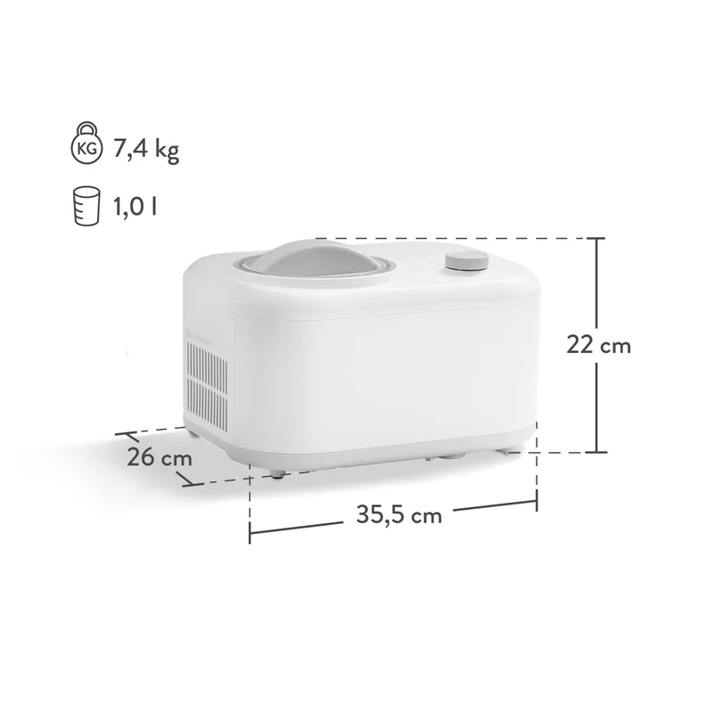 Eismaschine Eni 1,0 Liter - Weiß