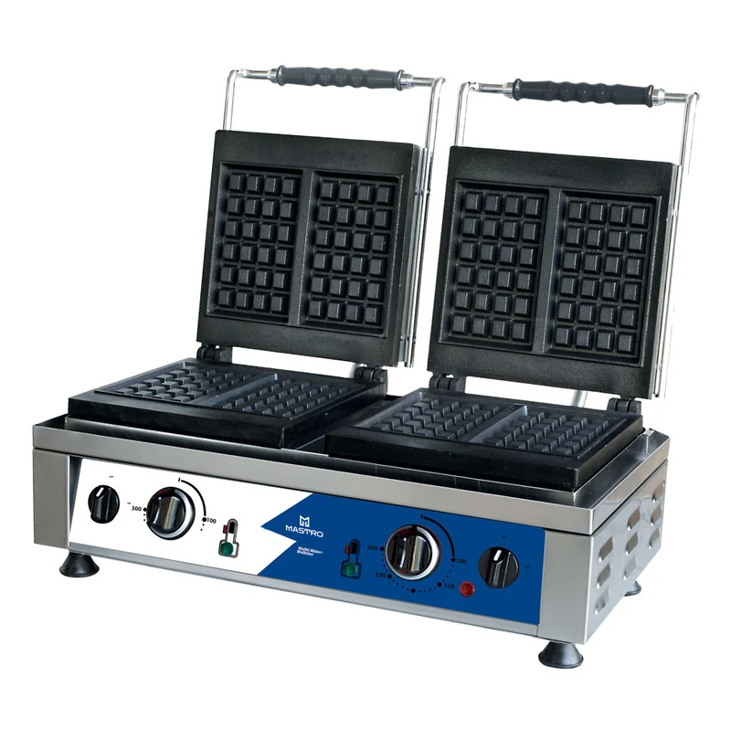 Mastro Waffeleisen mit 2 Platten Typ Bruxelles, feste Platten