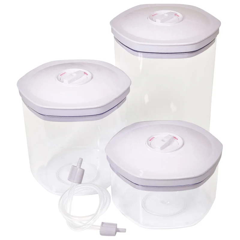 Virtus Vakuumbehälter-Set (3 Stk), 0,75 + 1,4 + 2,0 Liter