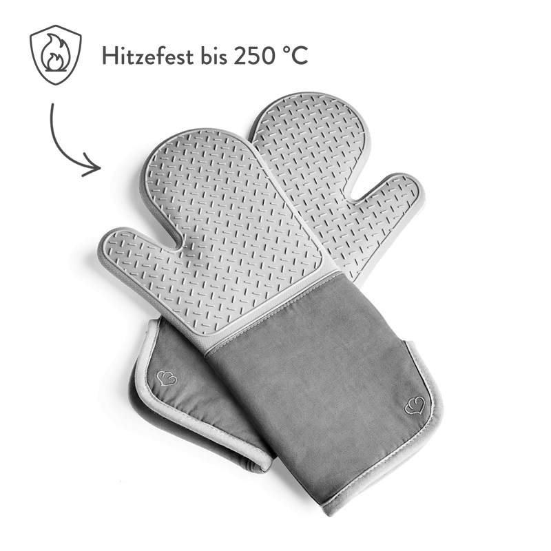 Ofenhandschuhe-Set 2-tlg. Grau oder Mint