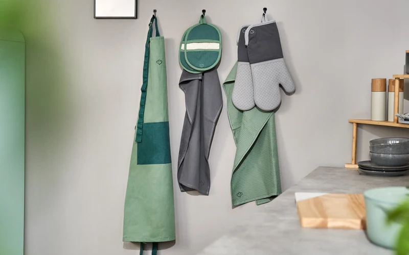 Ofenhandschuhe-Set 2-tlg. Grau oder Mint