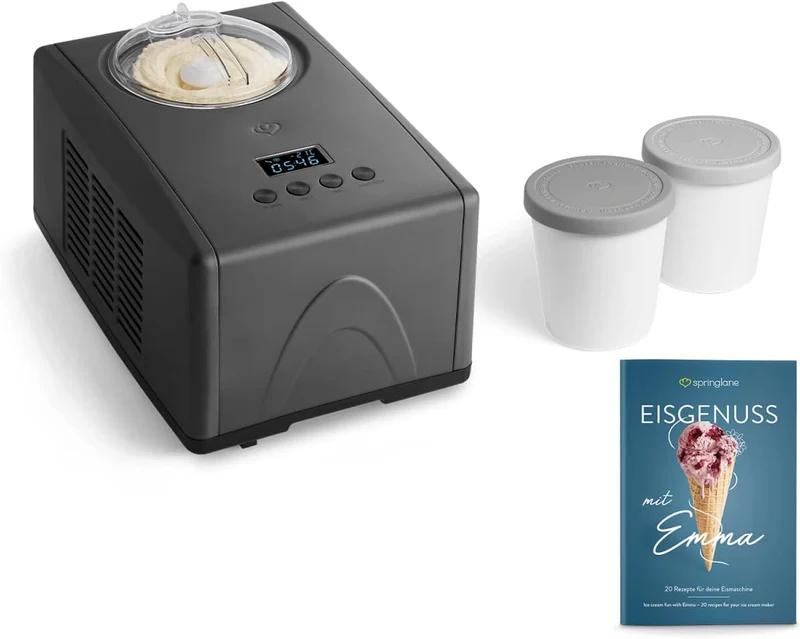 Eismaschine Emma 1,5 Liter - Anthrazit oder Silber