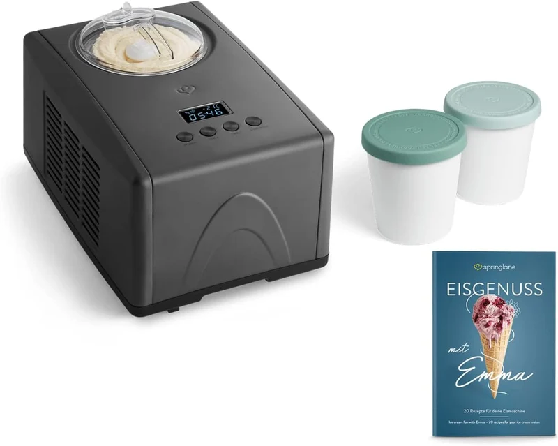 Eismaschine Emma 1,5 Liter - Anthrazit oder Silber