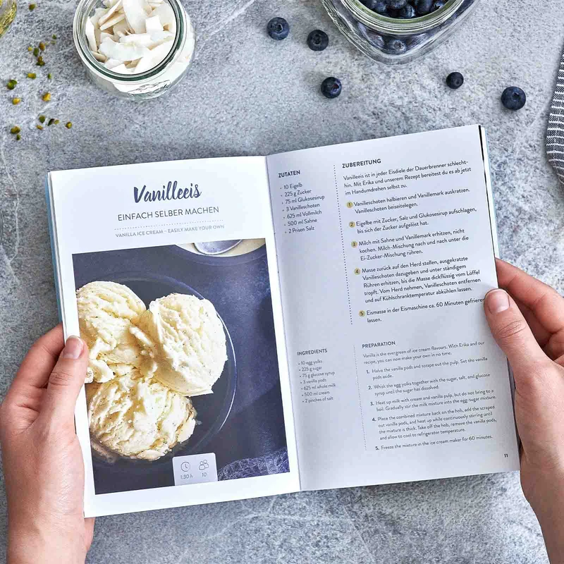 2-in-1 Eismaschine und Joghurtbereiter Erika 2,5 Liter - Schwarz