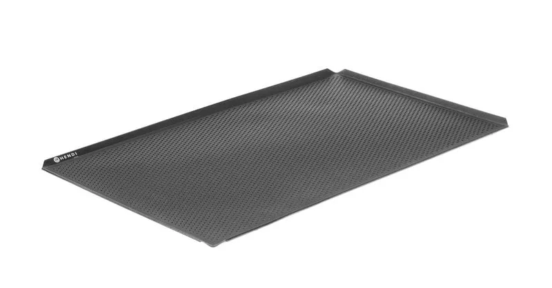 HENDI Blech, perforiert, antihaftbeschichtet, 4 Ränder, 600x400x10 mm Teflonbeschicht.