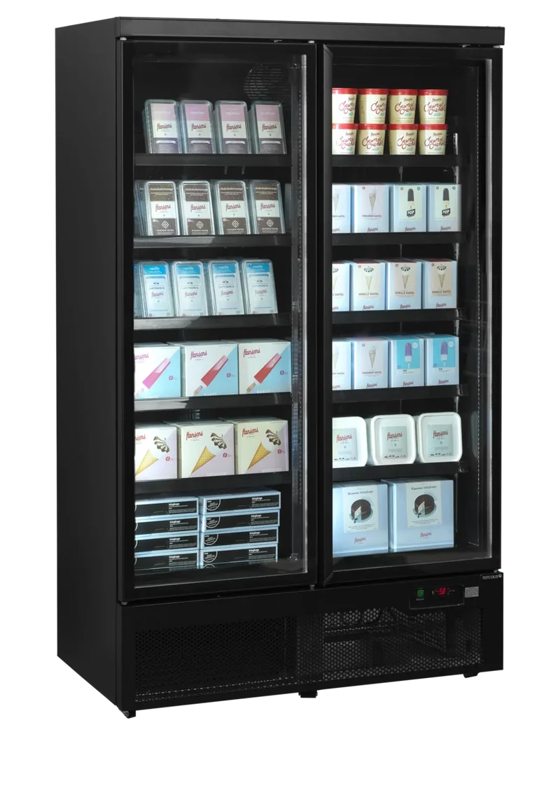 Tefcold Displaygefrierschrank Atom Maxi F2DBB, schwarz