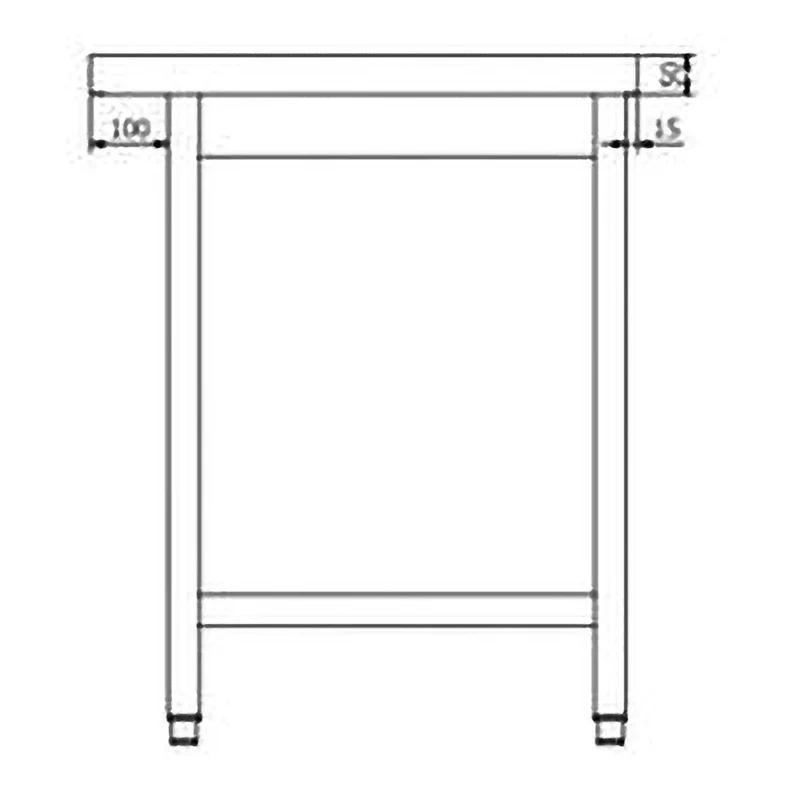 Ablauftisch PROFI 1000 x 700 Rechts für HSM ECO, PROFI & HYPRO
