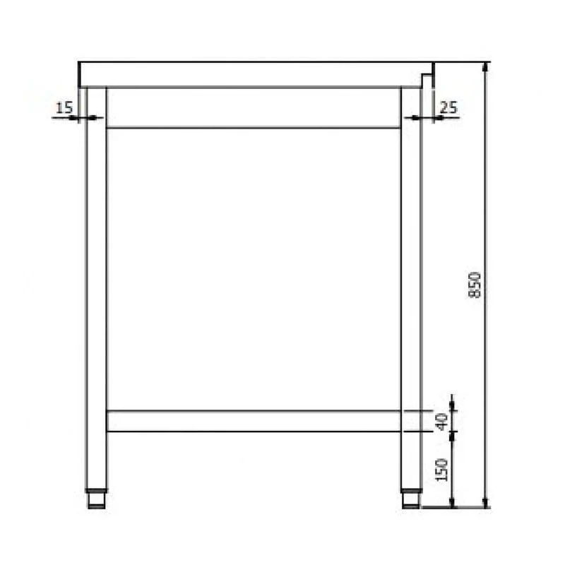 Ablauftisch PROFI 1000 x 700 Rechts für HSM ECO, PROFI & HYPRO