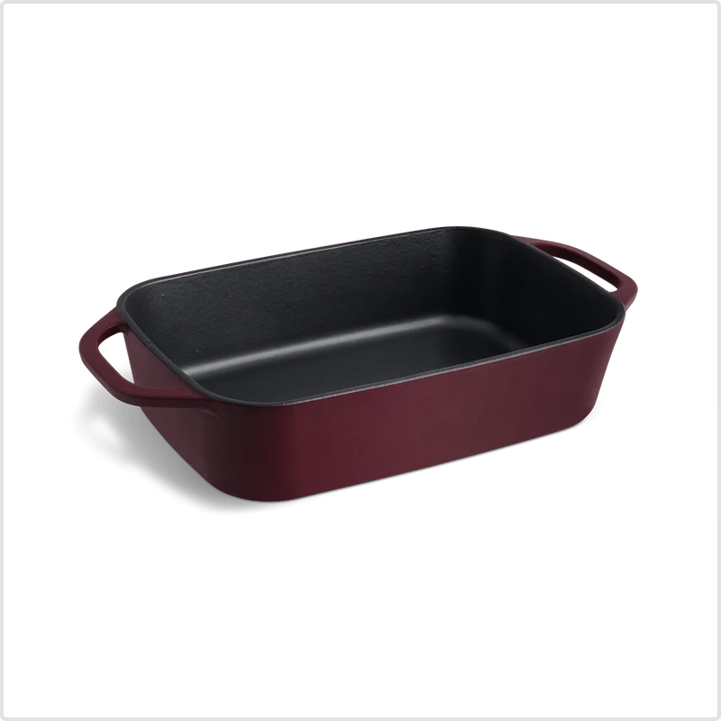 Gusseisen Auflaufformen 39,2 x 21,2 cm, 4 l - Grau, Mint oder Rot