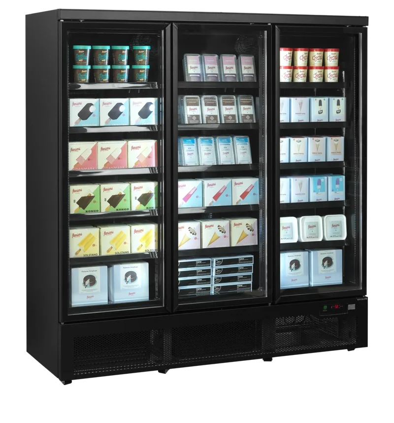 Tefcold Displaygefrierschrank Atom Maxi F3DBB, schwarz