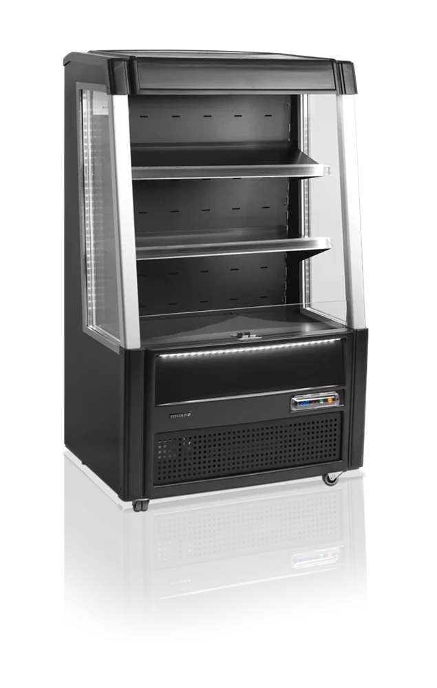 Tefcold Standkühlvitrine ODC90BLACK offen schwarz