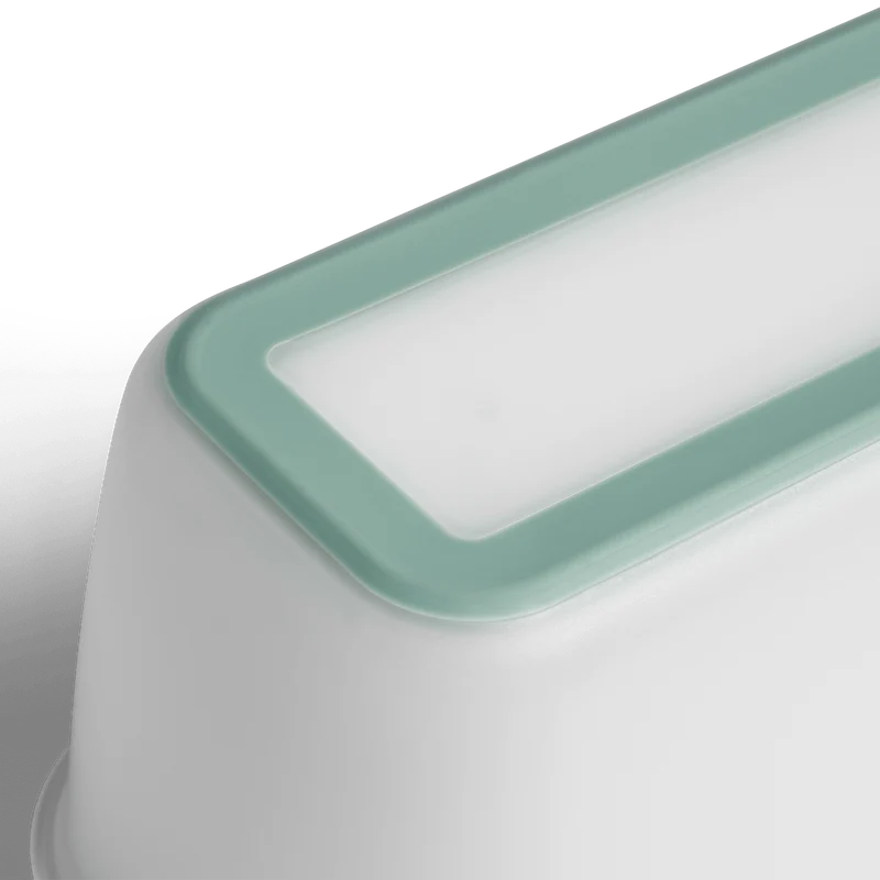 2er-Set Eisbehälter 1 L, 28 x 10 x 10 cm, BPA-frei - Mint/Weiß