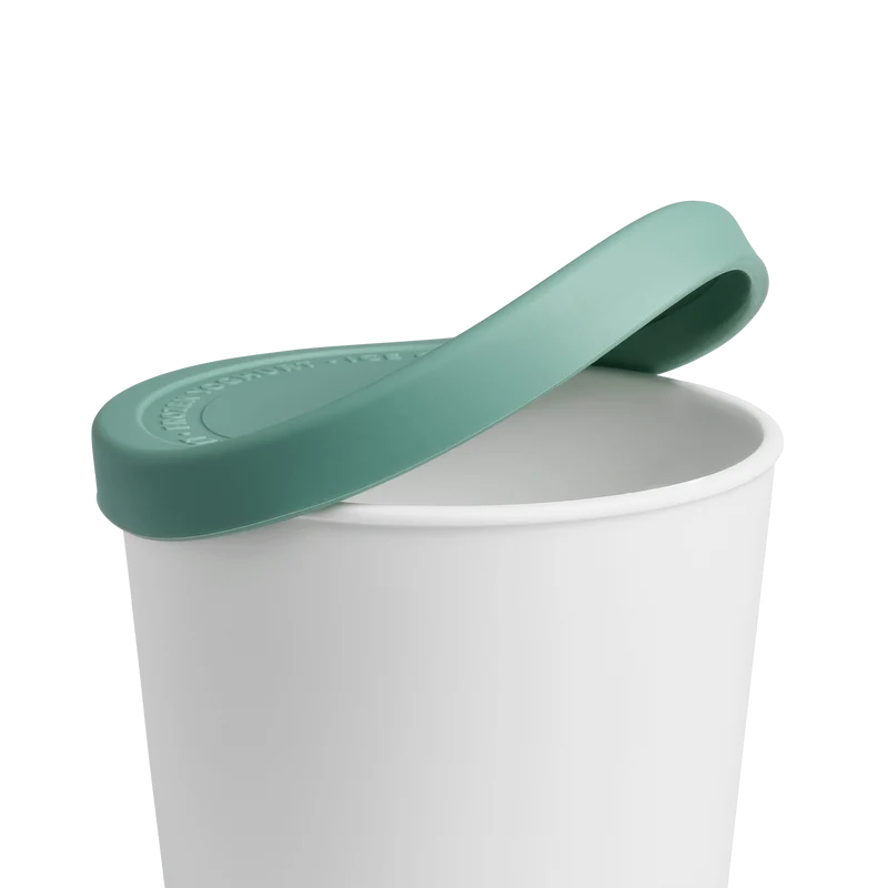 4er-Set Eisbehälter für Speiseeis 400 ml, 8,2 x 10,5 cm, BPA-frei - Mint/Weiß