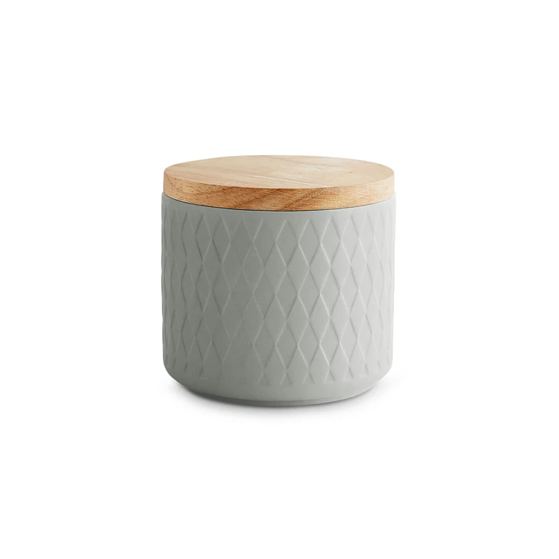 Keramik Vorratsdosen Misty Cliff mit Holzdeckel