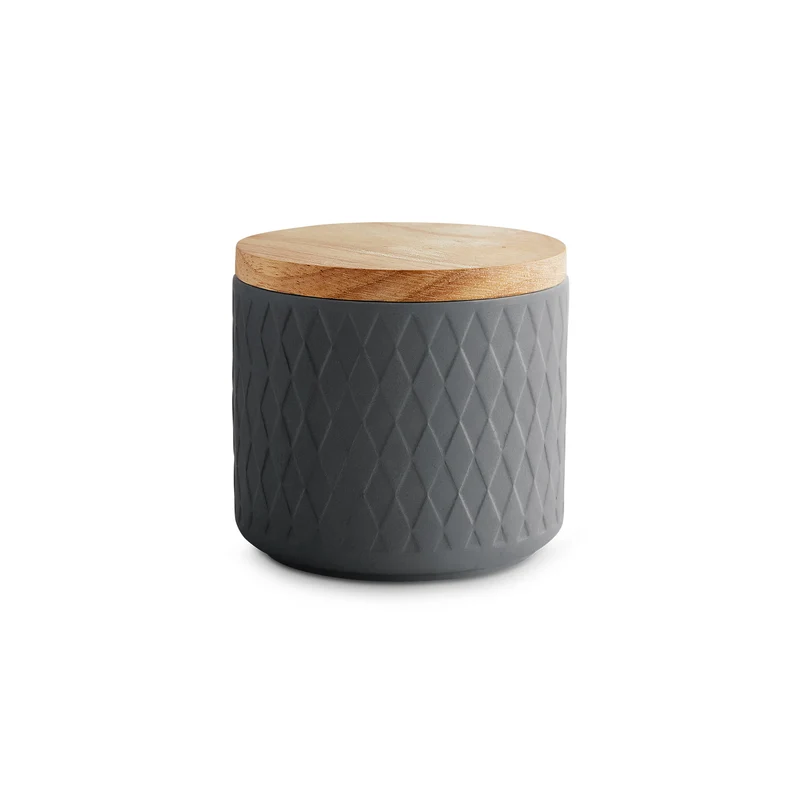 Keramik Vorratsdosen Misty Cliff mit Holzdeckel