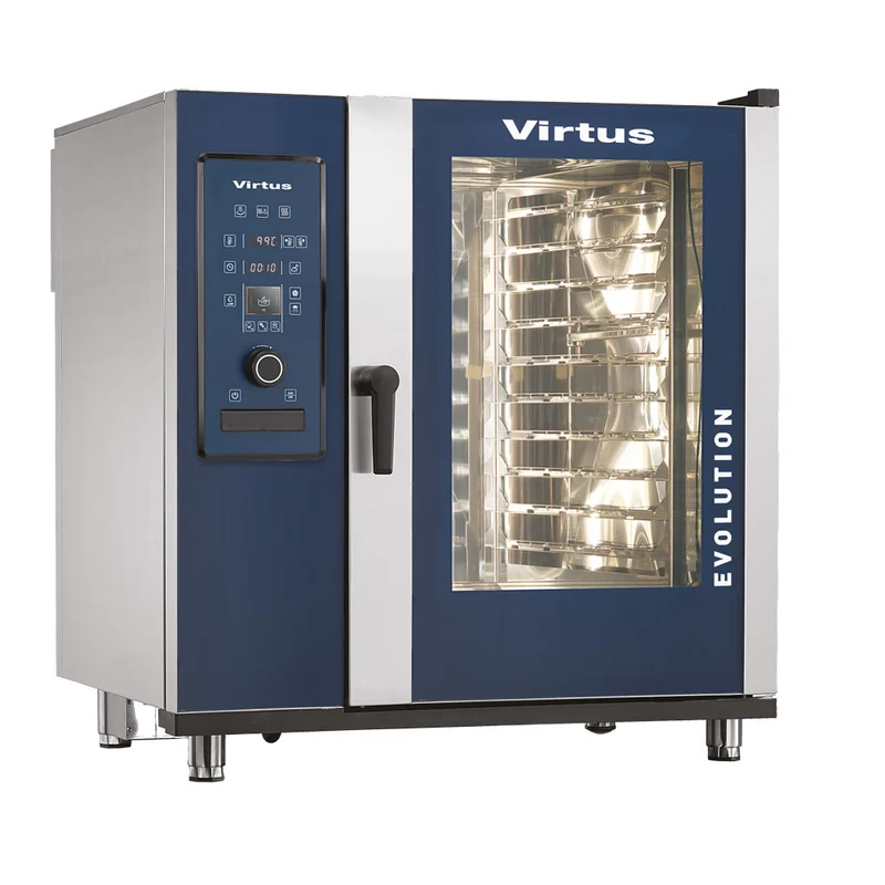 Virtus Gas-Konvektionsofen mit Direkteinspritzung und automatischem Reinigungssystem, 10x GN 2/1