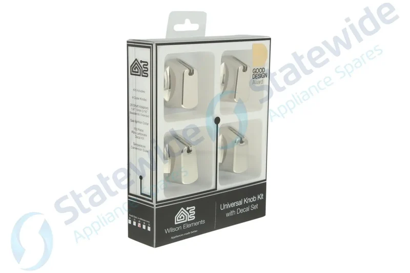 Universal Cooktop/Oven Knob CHROME 40mm SKIRT (Pack 4)