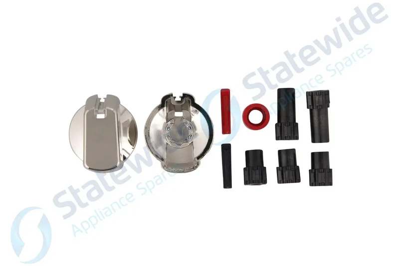 Universal Cooktop/Oven Knob CHROME 40mm SKIRT (Pack 4)
