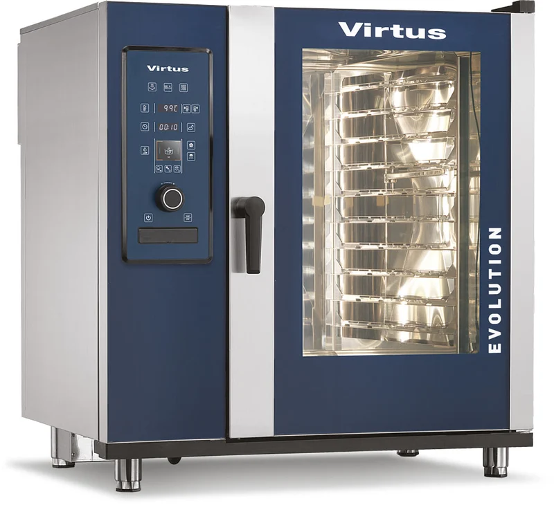 Virtus Elektro-Konvektionsofen mit Direkteinspritzung und automatischem Reinigungssystem, 10x GN 2/1