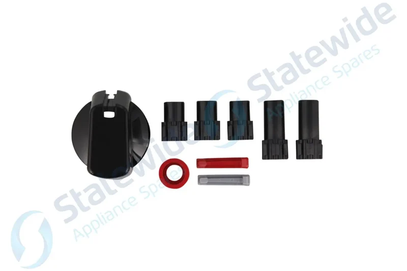 Universal Cooktop/Oven Knob Black 40mm SKIRT (EACH)