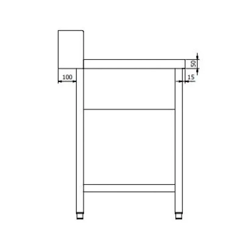 Zulauftisch PROFI 2000 x 700 Links für PROFI und ECO Modelle
