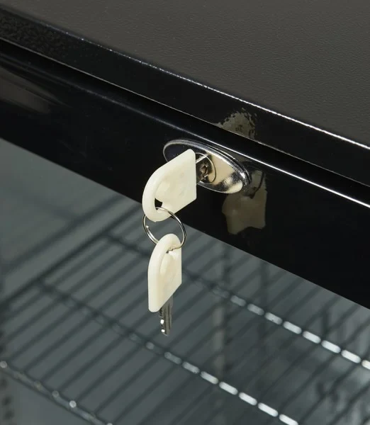 Gastro-Cool UC200 Barkühlschrank 208 Liter Klapptüren schwarz, LED, unterbaufähig