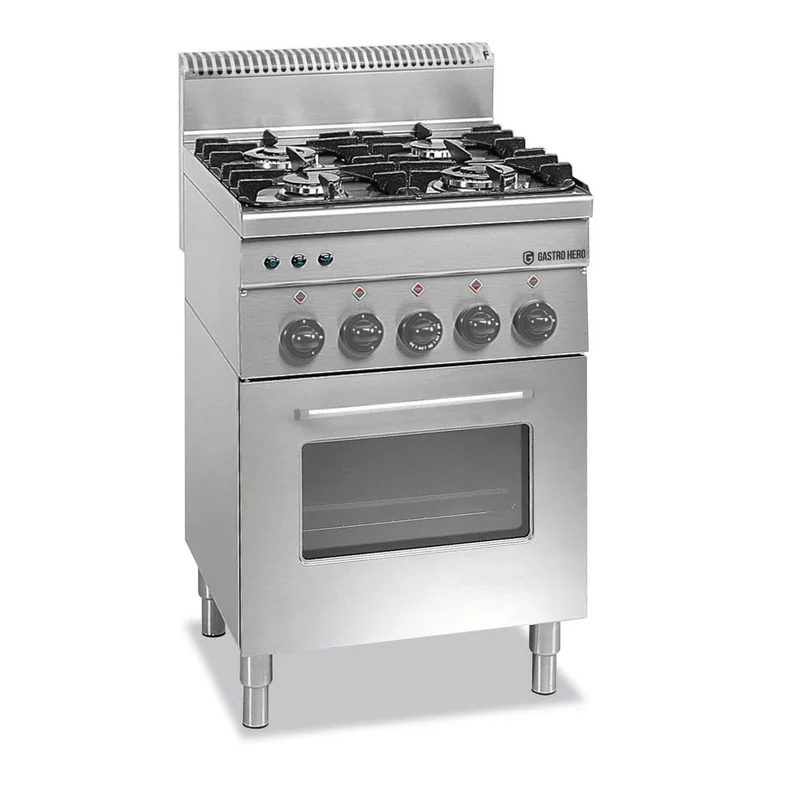 Gasherd Serie 600 - 60/60 mit Elektrobackofen, Umluft und Elektrogrill