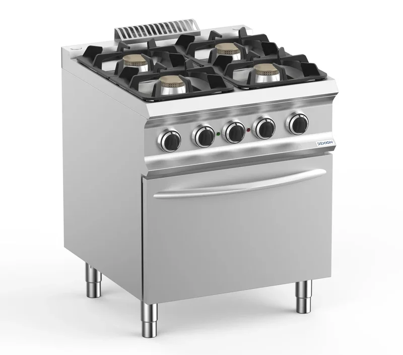 Gasherd Dexion Lux 700 - 70/73 mit Elektrobackofen - 4 Kochstellen - 28 kW