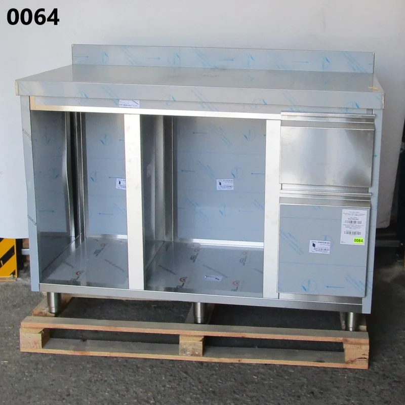 Mastro Kaffeemaschinentheke 1500x700 mm mit Schublade, Kaffeesatzschublade, Abfallbehälter, 2 Gerätefacher - BESCHÄDIGT