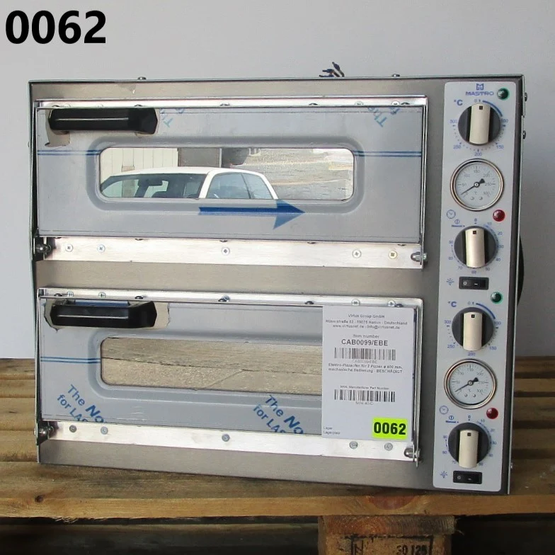 Mastro Elektro-Pizzaofen für 2 Pizzen ø 400 mm, mechanische Bedienung - BESCHÄDIGT