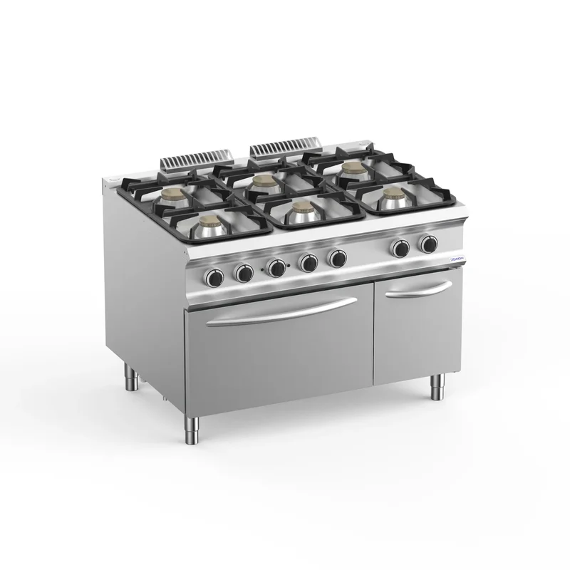 Gasherd Dexion Lux 980 - 120/90 mit Elektrobackofen - 4 Kochstellen - 33 kW