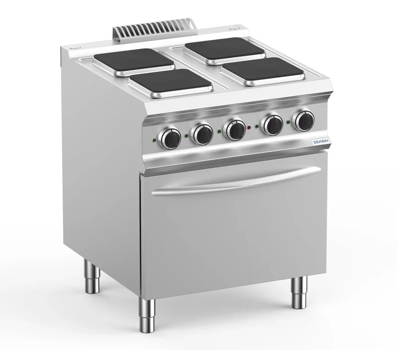 Elektroherd Dexion Lux- 700 - 70/73 mit Elektrobackofen - 4 quadratische Kochfelder - 15,3 kW