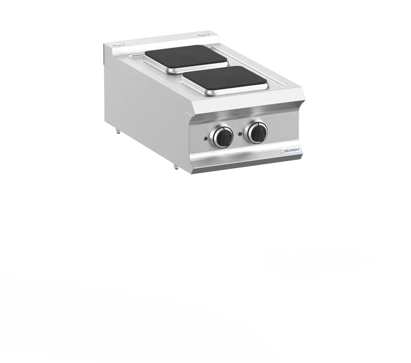 Elektroherd Dexion Lux 700 - 40/73 - Tischgerät - 2 quadratische Kochfelder - 5,2 kW