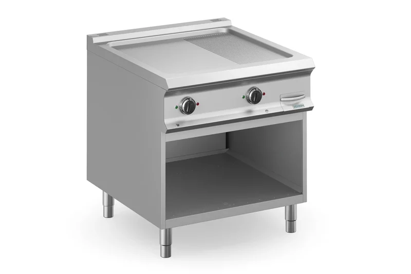Elektrogrillplatte Dexion Lux 980 - 80/90 - 2/3 glatt, 1/3 gerillt - 14 kW