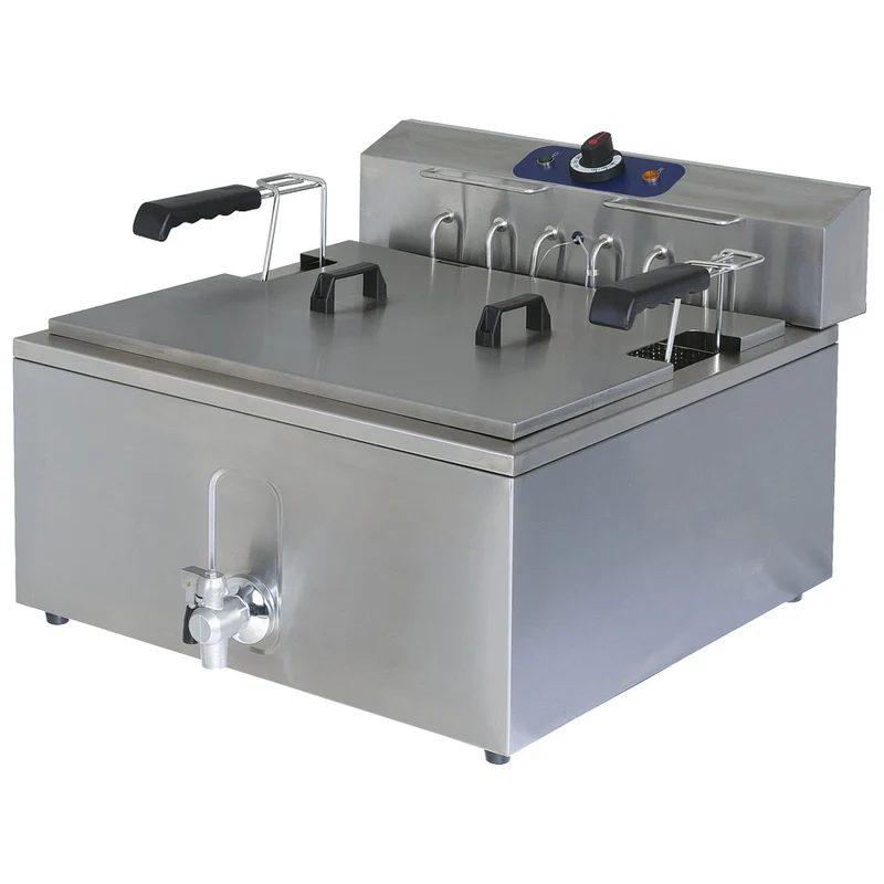 Mastro Elektro-Fritteuse für Konditorei mit Ablasshahn, Tischmodell, 25 Liter