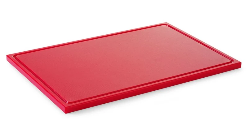 HENDI Schneidbrett HACCP 600x400, rot 600x400x25 mm HDPE