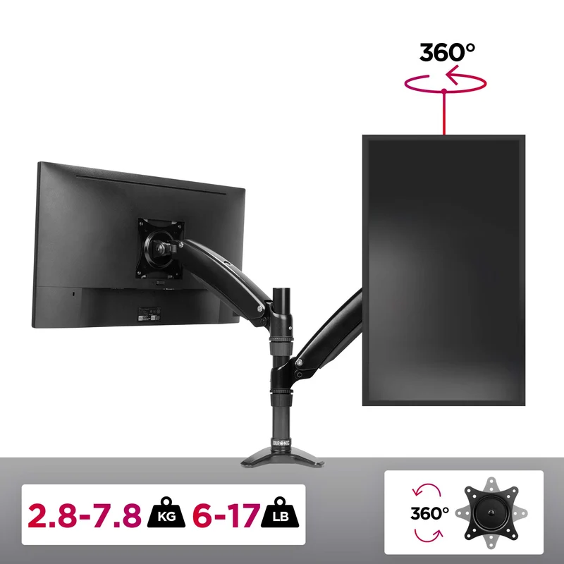 Duronic DM551X2 Monitorhalterung | Tischhalterung | Monitorarme | Monitorständer für LCD/LED Computer Bildschirme | Fernsehgeräte mit Neig und Rotierfunktion