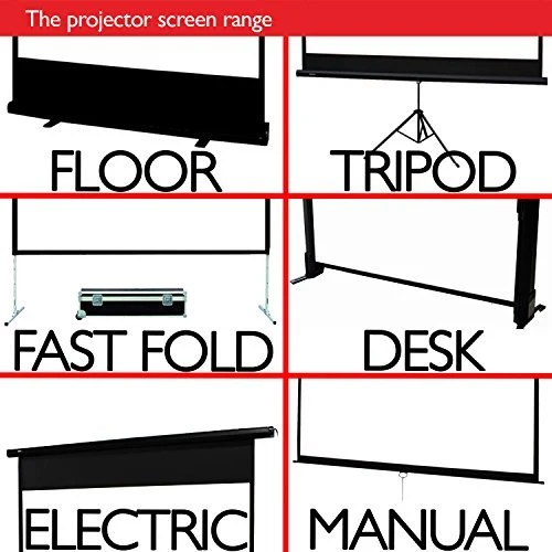 Duronic TPS86 Leinwand | 80" Stativleinwand | Stativ Beamerleinwand mit 175 x 131 cm Fläche im 4:3 Format | Heimkino mit 4K Full HD 3D | Projektorleinwand für Schule und Büro | Präsentationsleinwand