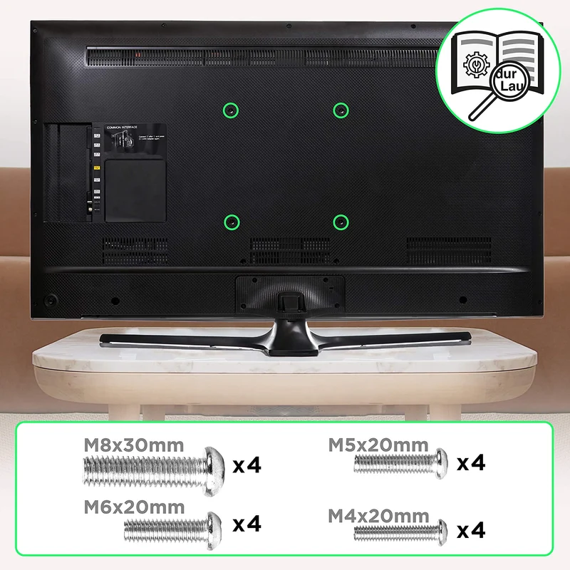 Duronic TVB777 Wandhalterung | Fernseher bis 60" Zoll | 40 kg Belastbarkeit | VESA 600 x 400, 400 x 400 | Neigbar TV Halterung | Plasma LED OLED LCD Fernsehhalterung | Monitor Flach und Curved
