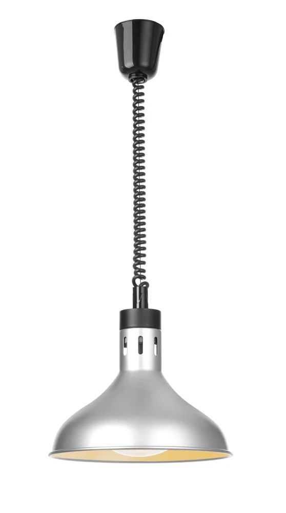 HENDI Höhenverstellbare Wärmelampe, glockenförmig, silber 250W