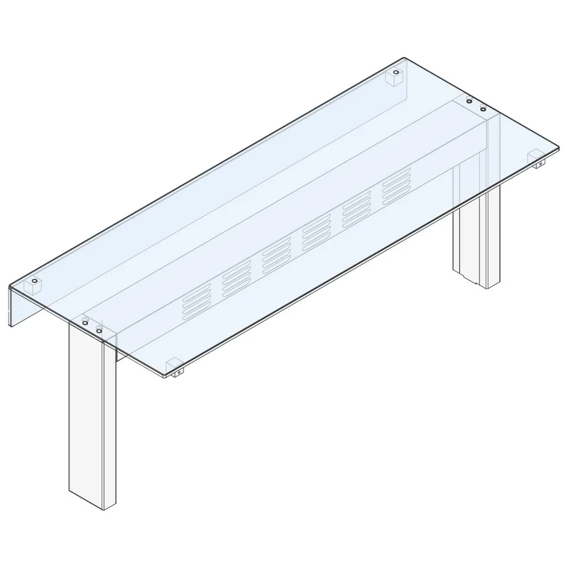 Mastro Ausgabeaufsatz 1 Ebene mit geradem Glas, 1385x450 mm