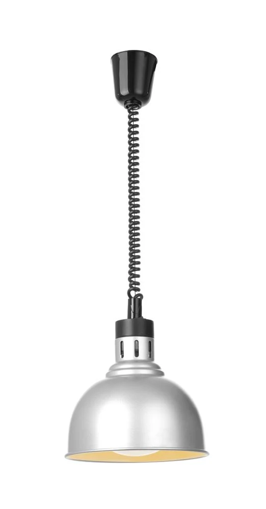 HENDI Höhenverstellbare Wärmelampe, kuppelförmig, silber 250W