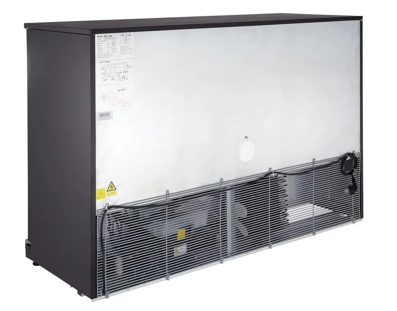 Barkühlschrank ECO 350 mit Klapptüren schwarz, LED Beleuchtung, unterbaubar