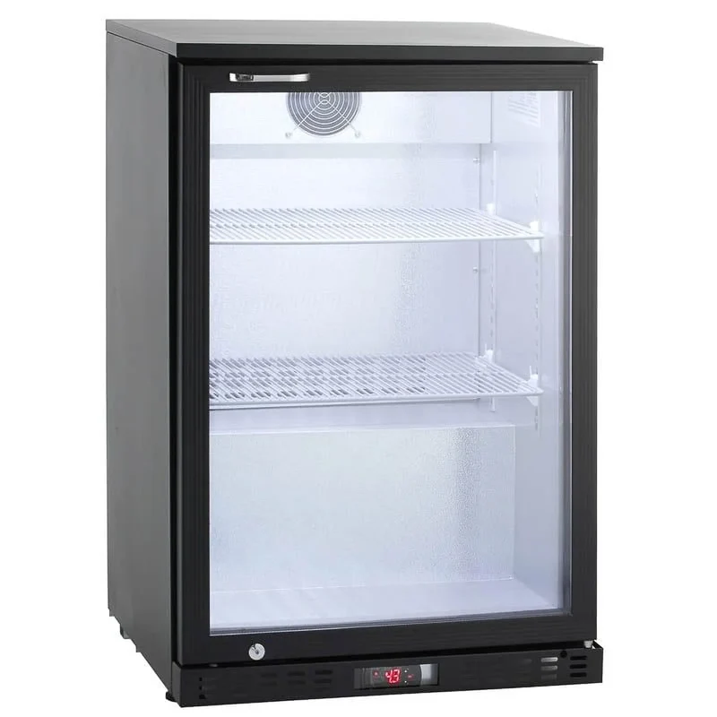 Barkühlschrank ECO 130 schwarz, LED Beleuchtung, unterbaubar