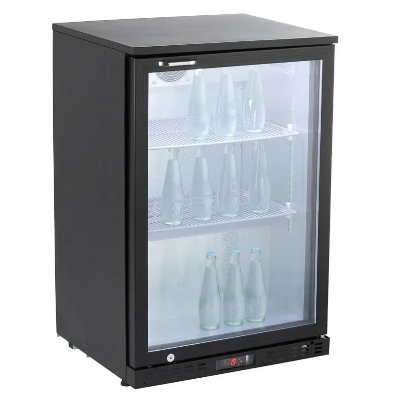 Barkühlschrank ECO 130 schwarz, LED Beleuchtung, unterbaubar