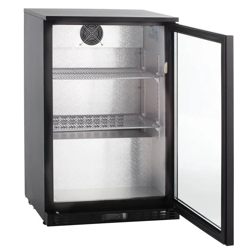 Barkühlschrank ECO 130 schwarz, LED Beleuchtung, unterbaubar