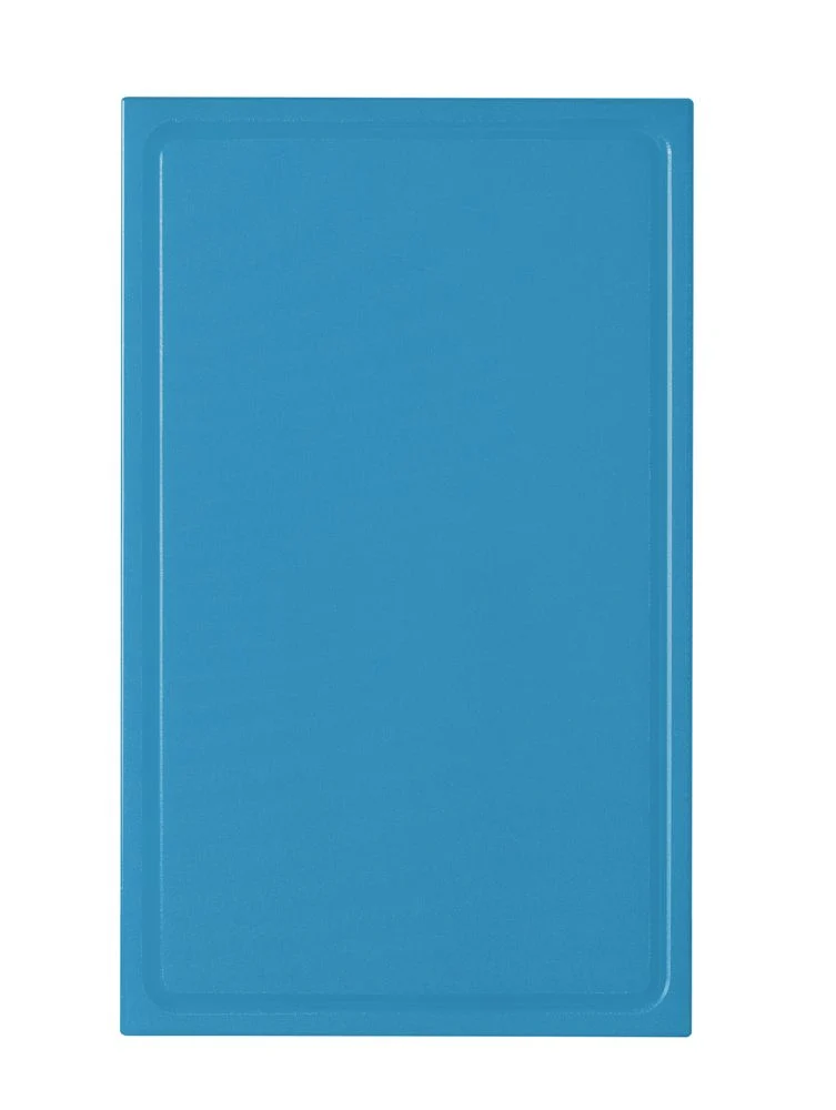 HENDI Schneidebrett mit Saftrinne, blau 530x325x20 mm HDPE
