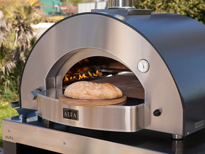 Alfa Forni Classico 4 Pizze, Gas/Hybrid, Grau