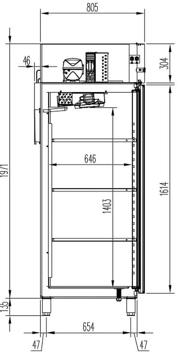Kühlschrank PROFI 700 GN 2/1 Superior