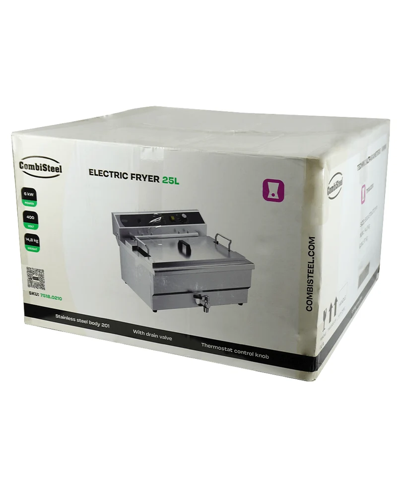 Combisteel Elektro Tischfriteuse 25L - mit Abflussventil